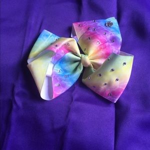 Rainbow hair bow clip